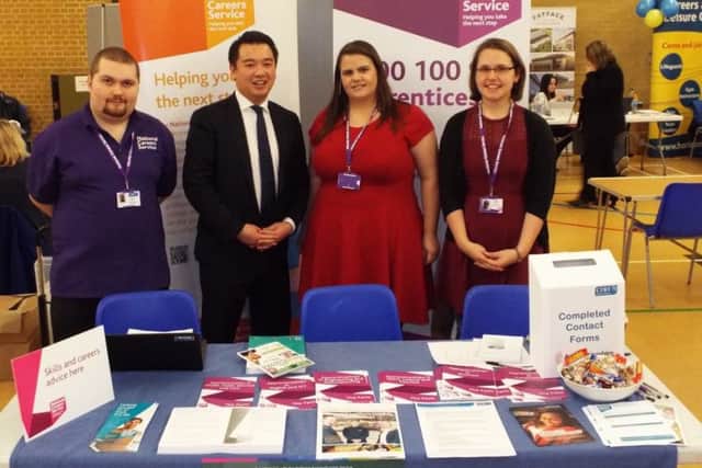 Havant MP Alan Mak, second from the left, with the team from the National Careers Service