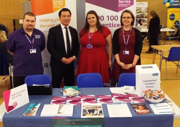 Havant MP Alan Mak, second from the left, with the team from the National Careers Service