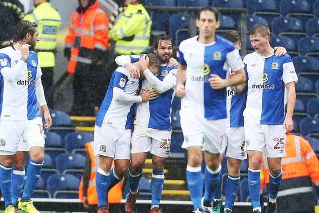 Blackburn celebrate. Picture: Joe Pepler
