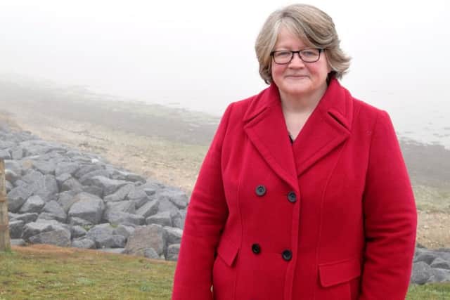 Therese Coffey MP gained a valuable insight into flood defence research on Hayling Island