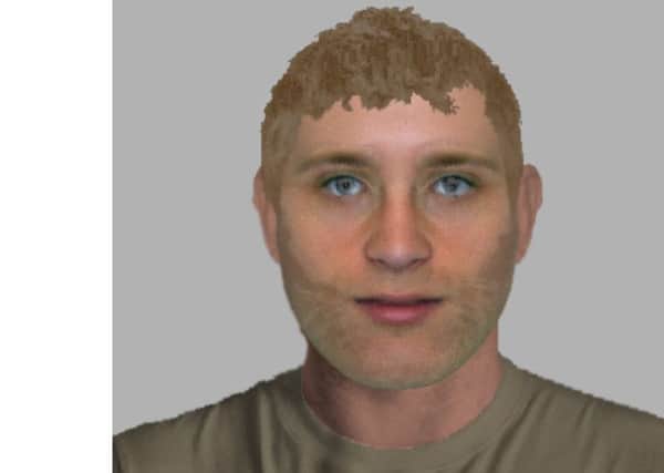 An e-fit image of a man police want to speak to after two elderly sisters in Cosham paid Â£20,000 to a rogue trader