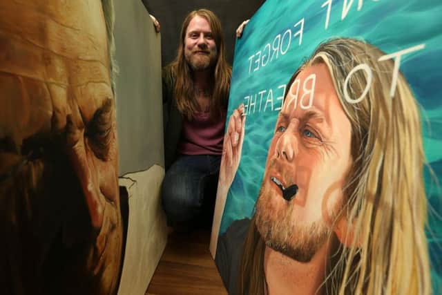 Gosport artist Dan Williams is appealing for unsung heroes of the community to allow him to paint their portraits for an exhibition      Picture: Chris Moorhouse