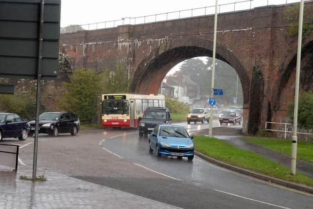 Traffic at the Delme Roundabout in Fareham