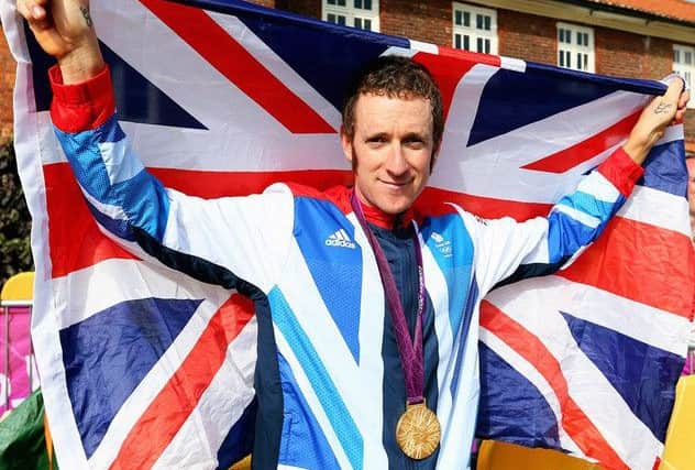 Bradley Wiggins celebrating his gold Olympic medal Photo: Team Sky