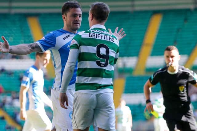 Paul Paton in action against Celtic.