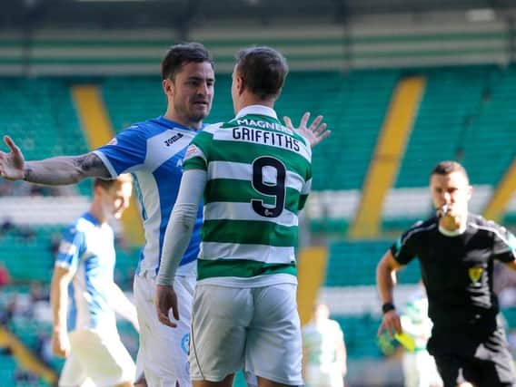 Paul Paton in action against Celtic.