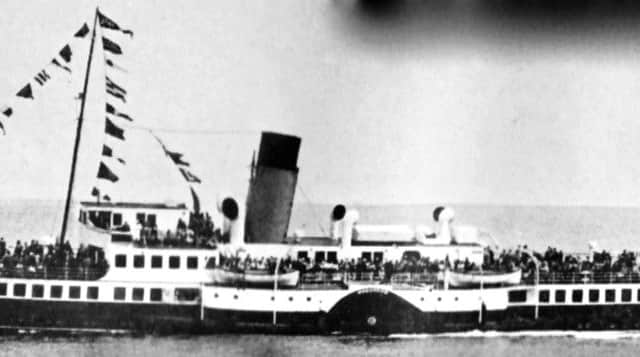 PS Sandown on her maiden cross-Solent voyage in 1934.