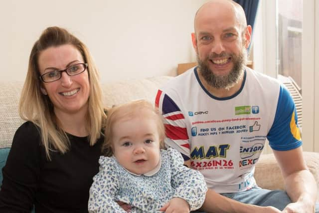 Kerry Hobbs and her daughter Alice with Mat Price. Picture: Keith Woodland