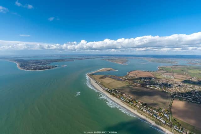 Looking west along Hayling Island with Chichester Harbour and Thorney Island to the north    Picture: Shaun Roster