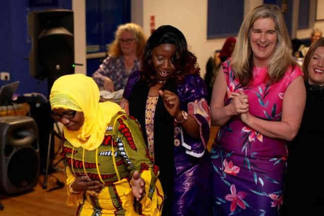 Dinner guests could not wait to show off their dancing skills