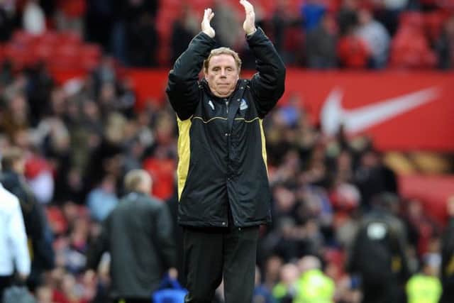Harry Redknapp hails the Pompey faithful. Picture: Steve Reid