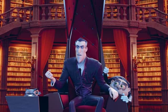 Jason Isaacs is Dracula in Monster Family.
