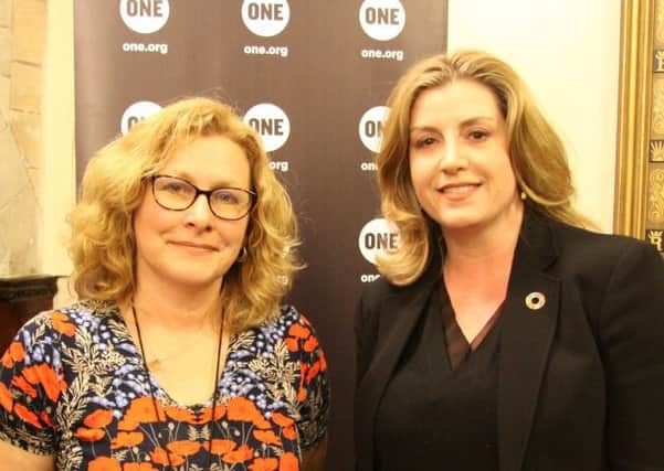 Admiral Lord Nelson School teacher Debbie Lucas, left, with Portsmouth North MP Penny Mordaunt. Picture: ONE Campaign