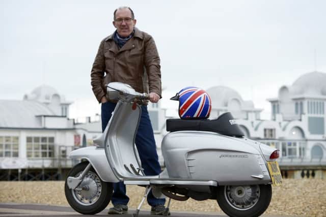 Peter Hockley from Fareham and his Lambretta Li150 Special Picture by Adrian Flux - Forever Bikes