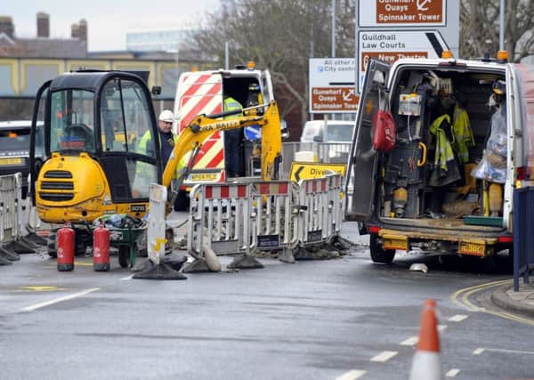 Urgent gas works being undertaken by SGN at the junction of St Michael's Road and Anglesea Road in Portsmouth
Picture by: Malcolm Wells