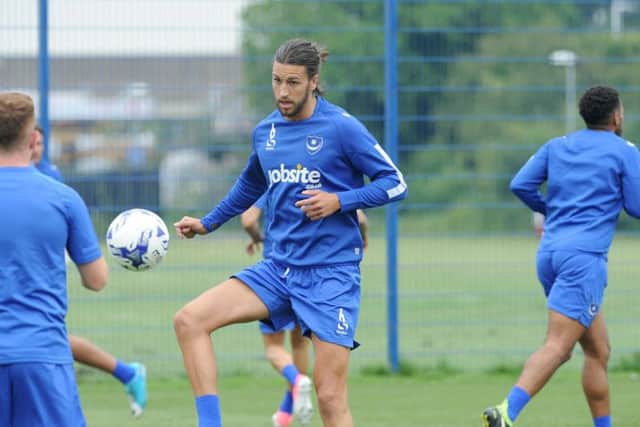 Christian Burgess in Pompey training. Picture: Sarah Standing