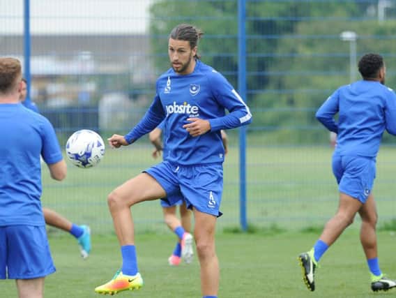 Christian Burgess in Pompey training. Picture: Sarah Standing