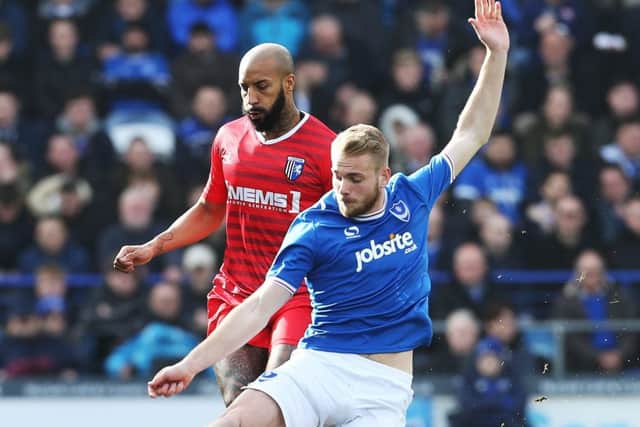 Jack Whatmough in action against Gillingham. Picture: Joe Pepler