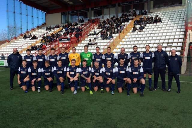 The Royal Navy football team.