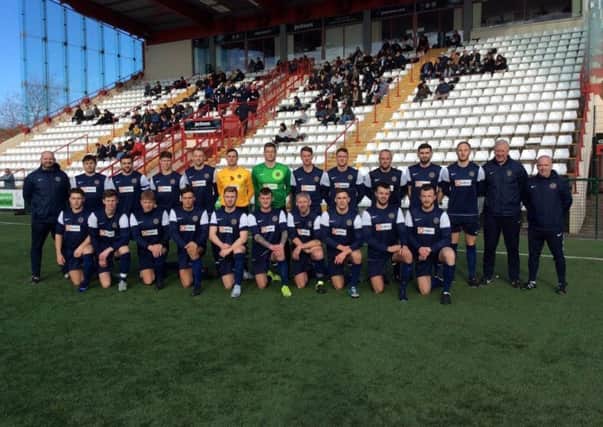 The Royal Navy football team.