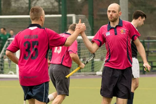 Luk Parsons and Rob Boswell celebrate. Picture: Keith Woodland