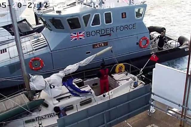 The Tazik was intercepted by a Border Force Coastal Patrol Vessel (CPV) near Hayling Island