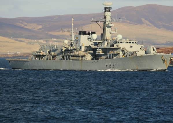 HMS Westminster was called off training duties near the Channel Islands to take part in a rescue operation