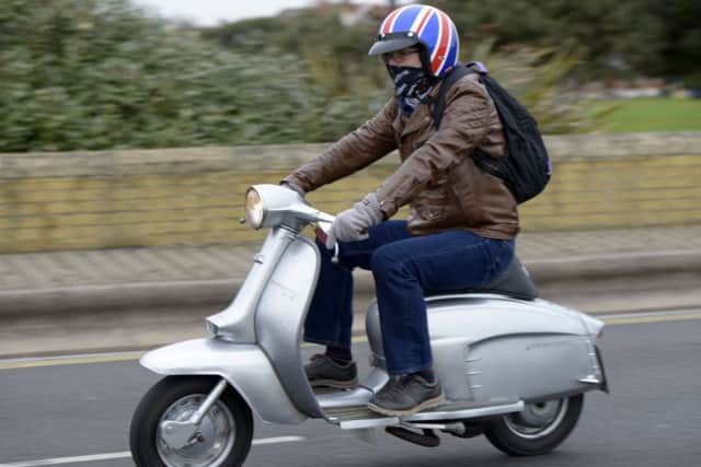 Peter Hockley from Fareham and his Lambretta Li150 Special Picture by Adrian Flux - Forever Bikes