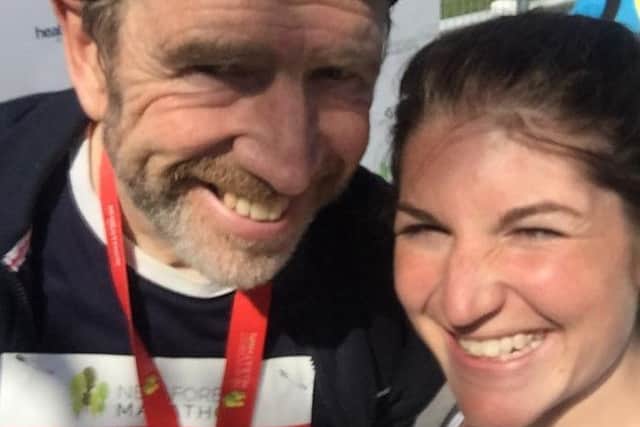 Zoe Morrall with her Dad