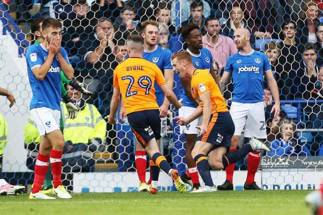 Eoin Doyle netted a double against Pompey at Fratton Park. Picture: Joe Pepler
