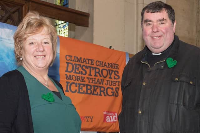 Lorraine Drinkwater and the Rev'd Canon Bob Whit. Picture: Keith Woodland