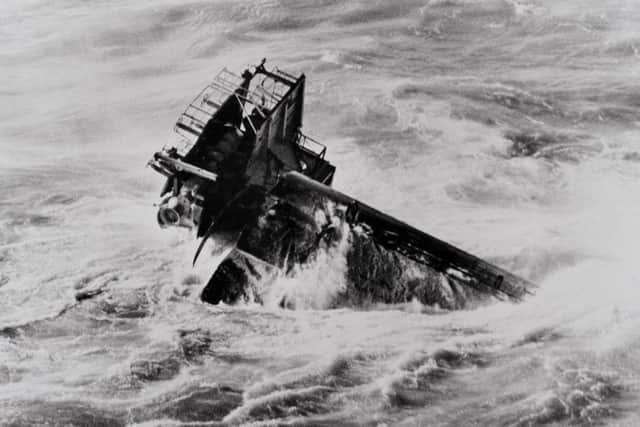 Geoff White photographs the death of oil rig Ocean Prince in 1968. Picture: Bob Aylott