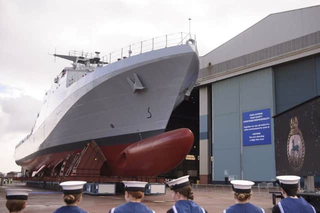 Royal Navy Cadets at the naming ceremony for HMS Trent