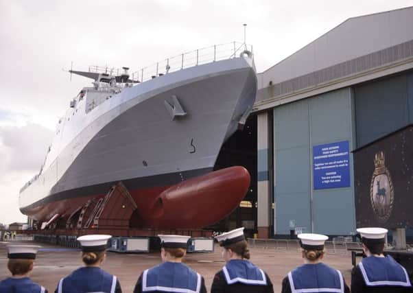 Royal Navy Cadets at the naming ceremony for HMS Trent