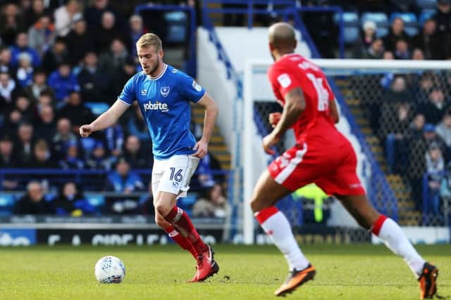 Jack Whatmough in action against Gillingham. Picture: Joe Pepler