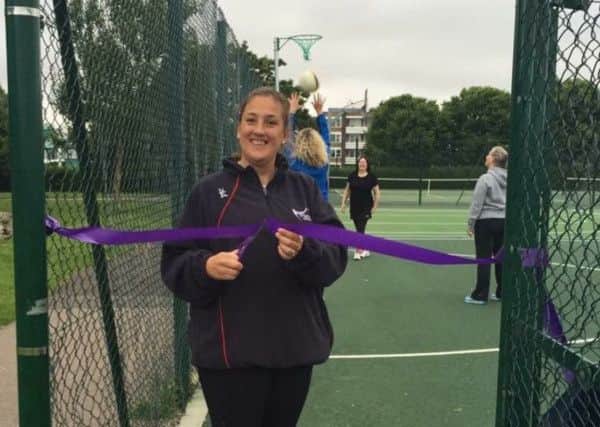 Debbie Laycock opening courts in Southsea