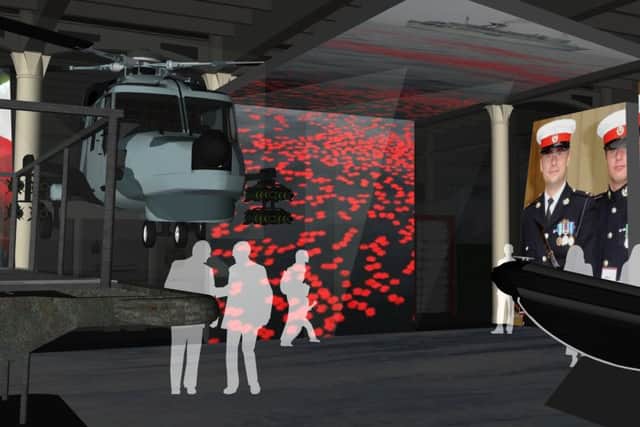 Large-scale equipment such as real helicopters and a rigid raider will be on show in the new Royal Marines Museum