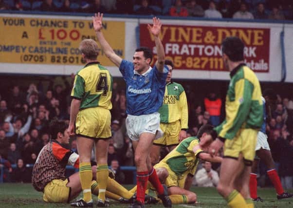 Guy Whittingham celebrates his goal against Bristol Rovers during the 1992-93 season MAYOAK0002893915