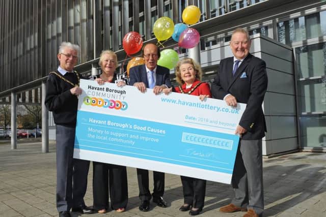 (L-r) Mayor's consort Gerald Shimbart, Cabinet Lead for Communities and Housing Councillor Leah Turner, Fred Dinenage, Mayor Councillor Elaine Shimbart and council leader Mike Cheshire   Picture: Malcolm Wells (180314-0399)