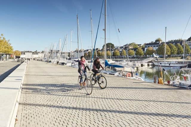 Cycling in Vannes.