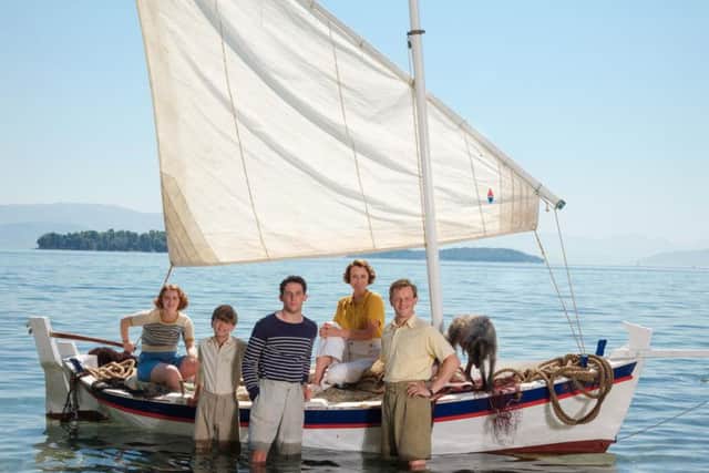 Daisy Waterstone as Margo Durrell, Milo Parker as Gerry, Josh OConnor as Larry, Keeley Hawes as Louisa and Callum Woodlouse as Leslie.