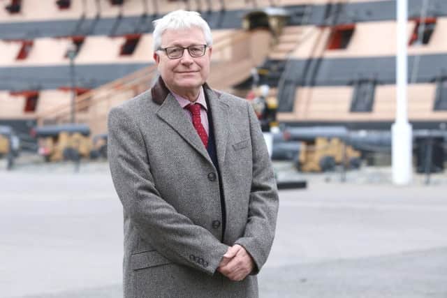 Professor Dominic Tweddle, head of the NMRN, outside HMS Victory at the historic dockyard, in Portsmouth.
Picture : Habibur Rahman PPP-180901-151328001