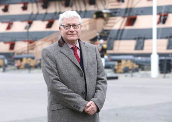 Professor Dominic Tweddle, head of the NMRN, outside HMS Victory at the historic dockyard, in Portsmouth.

 Picture : Habibur Rahman PPP-180901-151328001