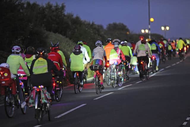 Cyclists from across the Portsmouth area take part in the Glow cycling event in Southsea.
Picture Ian Hargreaves (171233-1)