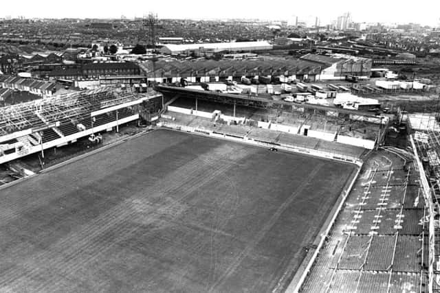 Fratton Park underwent extensive refurbishment in 1988, including the demolition of the Fratton End's upper tier. Picture: Pompey History Society Archive