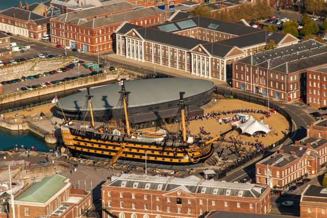 HMS Victory and The Mary Rose Museum. 

Picture: Shaun Roster Photography