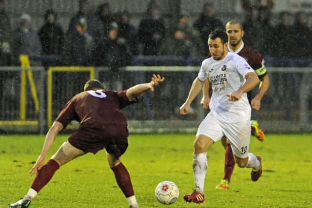 Hawks' Matt Tubbs had a good chance to give them the lead in their league match.
Picture Ian Hargreaves
