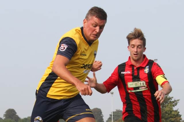 Ben Wright scored for Gosport Borough in their defeat. Picture: Habibur Rahman