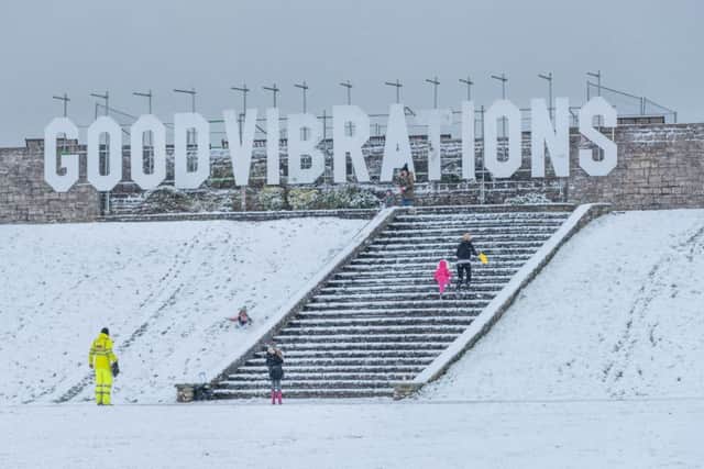 The Good Vibrations sign at Castle Field in Southsea. Picture: Shaun Roster