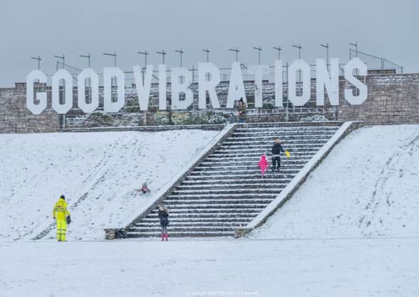The Good Vibrations sign at Castle Field in Southsea. Picture: Shaun Roster